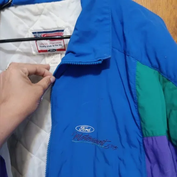 Ford Motor Company Motorsport SVO Colorful Jacket Mens Vintage 1990s